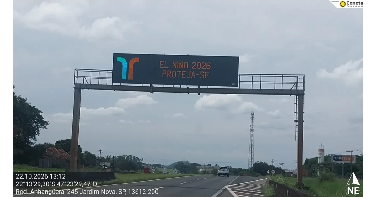ARTESP reforça prevenção nas rodovias com campanha “SP Sempre Alerta – Operação El Niño” — imagem divulgada pela fonte.