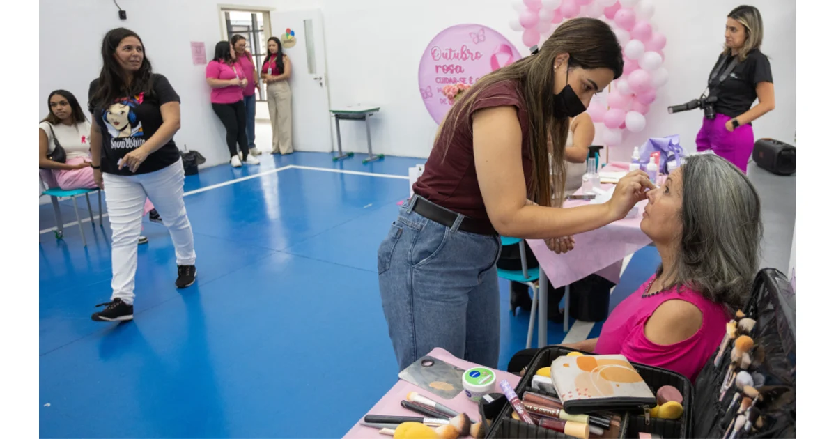 Escola Clínica TEA promove ação “Cuidando de quem cuida” em comemoração ao Outubro Rosa nesta segunda-feira (26/10) — imagem divulgada pela fonte.