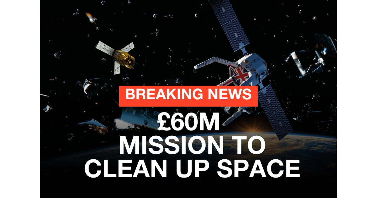 Imagem divulgada pelo GOV.UK na página sobre Reino Unido lança missão pioneira para remover satélites obsoletos.