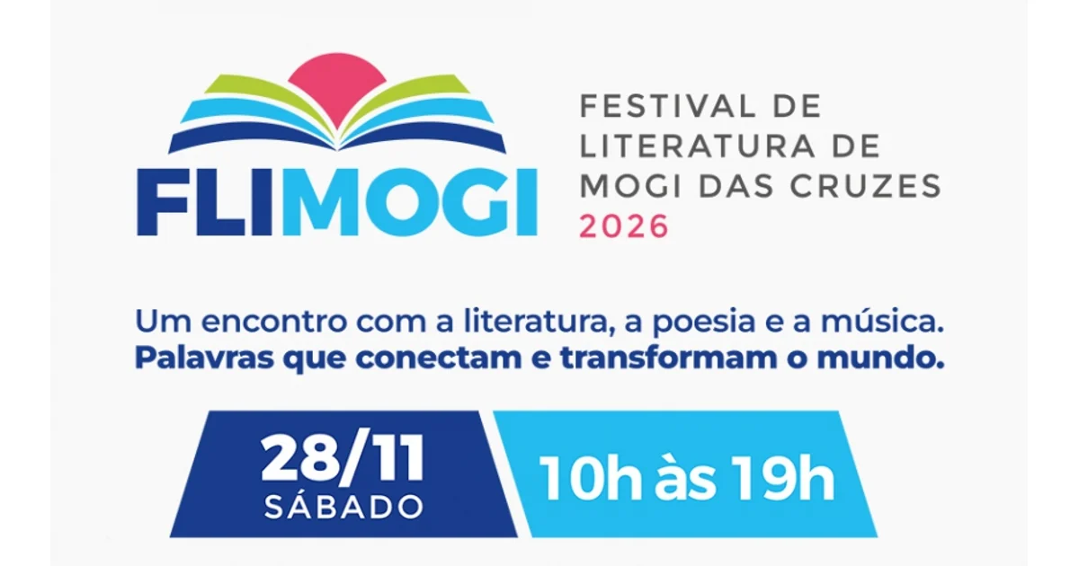 Festival de Literatura de Mogi das Cruzes — imagem divulgada pela fonte.